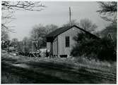 Trafikgodsmagasinet vid Vadensjö station nedläggningen av bandelen Billesholm-Landskrona 1960-05-29.