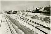 Visby station under vinterperioden, den 22 februari 1956.