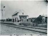 Åkeshög station med personal nedlagd 1/1 1923.