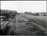 Älvsjö station före ombyggnaden 1917. Norra infarten.