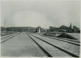 Stadsbanan Malung-Vansbro. Äppelbo lastning, lossning och mötesplats, den 5:e september 1934.