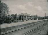 Ödsmåls station.Statens Järnvägar, SJ. Banan öppnades 1907. Eldrift 1939.