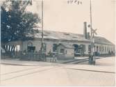 Örebro.Statens Järnvägar, SJ. Lokstall på Köping-Hultbangården. Eldrift 1932.