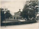 Örebro central. Statens Järnvägar, SJ. Stationsplantering. Eldrift 1932.