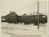 Östersunds stationsområde. Statens järnvägar, SJ C2b 323 och 622.