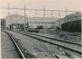 Stockholms Centralstation. Bangårdspostkontoret mot norr.