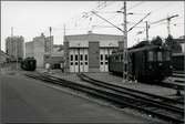 Stockholm Östra Station. Lokstall SRJ Motorvagnar 45 och 38.