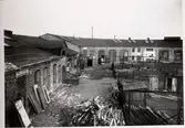 Gamla verkstadsområdet i Göteborg , (vid Nils Ericsonsgatan f. Norra Lasnagatan (?))
under pågående rivningsarbete