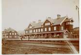 Kiruna stationshus som nerbrann 1915.