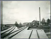 Slipersfaktoriet. Såghuset och sorteringsbryggan.