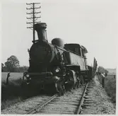 Ånglok Statens Järnvägar, SJ S 1254 spårade ur.