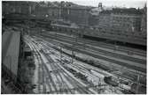 Central station under ombyggnad av bangården.