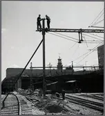 Central station under ombyggnad av bangården.