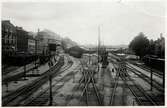 Stockholms Centralbangård. Lågtrafik år 1918.