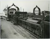 Lastning av godsvagn på färjan i Trelleborgs färjeläge.