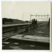 Tvååker. Lastning/lossning av slipers.