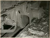 Statens Järnvägar, SJ Mas malmvagn efter urspårning den 17/4 1956 i tunnel på sträckan mellan Vassijaure och Hundalen.