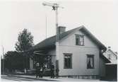 Vreten station. Hjo - Stentorps Järnväg, HSJ. Banan öppnades 12/11 1873.