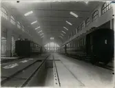 BJ:s utbyggnad av reparationsverkstäderna i Åmål, interiör. Bergslagernas Järnväg, BJ 23 Sovvagn