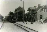 Ödeshög station. Mellersta Östergötlands Järnväg.