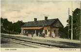 Ölme station. Kolorerat vykort