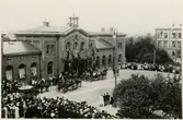 Kunglig Oscar II på skolbesök i Örebro 1901.