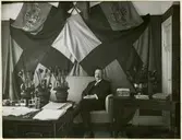 Östersund station. Statens Järnvägar, SJ. Trafikdirektörsexpeditionen Östersund år 1924. Trafikdirektör, Td K.G.R. Nettelbladt.