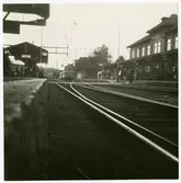 Östersund station och bangård i juni 1959. Statens Järnvägar, SJ.