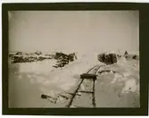 Övertorneå station. Statens Järnvägar, SJ. Lokvedupplag.