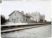 Fjugesta station och Järnvägshotell.