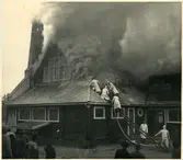 Brand på Hindås station.