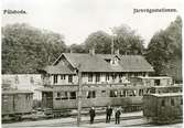 Pålsboda station. Norra Östergötlands Järnväg, NÖJ godsvagn 231.