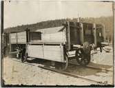 Godsvagn Statens Järnvägar SJ 10956.
Bandelen Alingsås - Olskroken.