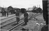 Charlottenberg station inför elektrifieringen.