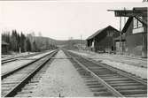 Bangården vid Simeå station.