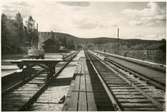 Bangården vid Simeå station.