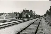 Bangården vid Tallåsen station.