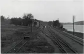 Vy över Håsjö bangård på linjen mellan Bräcke och Ragunda.