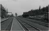 Vy över bangården vid Ragunda station.