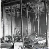 Inifrån driftverkstaden i Boden efter branden.