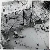 Driftverkstaden i Boden efter branden.