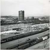 Godsterminalen Göteborg Norra under byggnation.