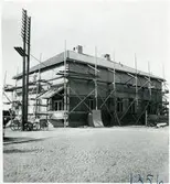 Vara stationshus under ombyggnation.