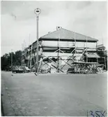 Stationshuset i Vara under ombyggnation.