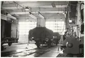 Vännäs. Interiör från reparationsverkstad.