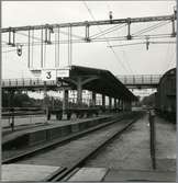 Bangård och plattform vid Växjö station.