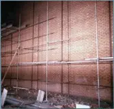 Byggnationsarbete vid Östersund huvudverkstad.