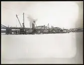 Dalälven vid Mora. Muddringsarbete vid bropelare nr 1.