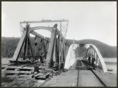 Byte av överbyggnad på järnvägsbron över Grötingen på linjen mellan Bräcke och Långsele.