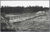 Hänggångbro över Ljungan vid Åsarna 1917.